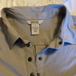 Duluth Trading Company dress in khaki, EUC